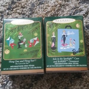 Look!! 2 sets of 2001 Hallmark Keepsake Ornaments minis.never been used.nice